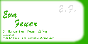 eva feuer business card